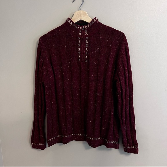 Woolrich Vintage Quarter Zip Sweatshirt Sweater Size M - Picture 2 of 6